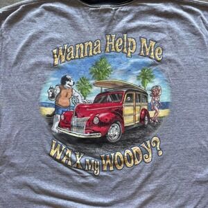 Vintage Big Dogs Surfer y2k funny surf graphic t shirt 00s 90s - Large Mens